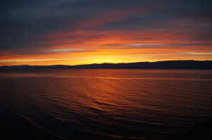 Sonnenuntergang am Baikalsee - Insel Olchon